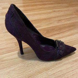 Purple Buckled Heels by Paprika